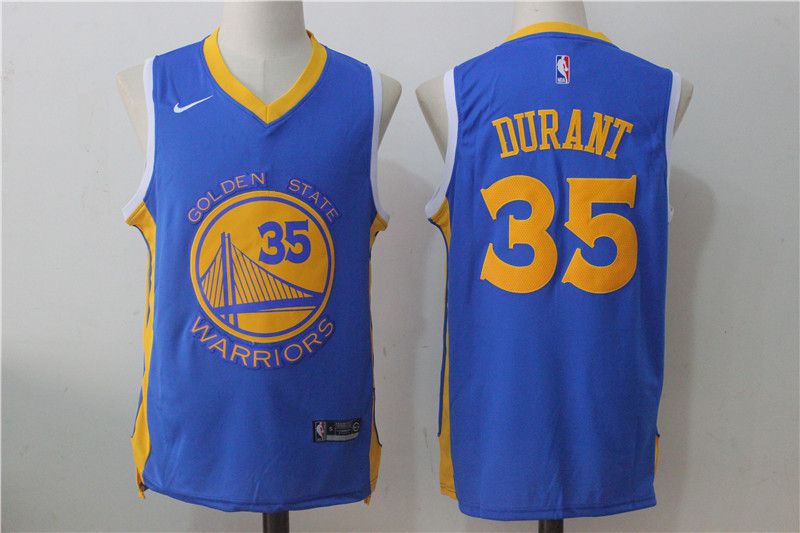 Men Golden State Warriors #35 Kevin Durant Blue NBA Jerseys->->NBA Jersey